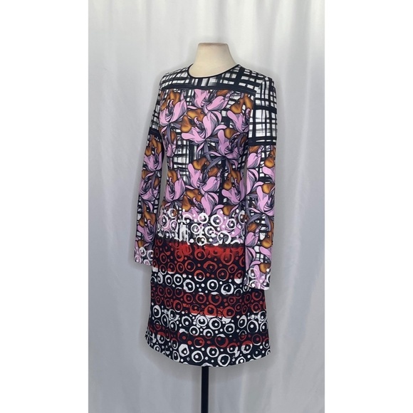 CLOVER CANYON Floral Fields Jersey Knit Shift Dress Colourful Graphic Large - Picture 5 of 12